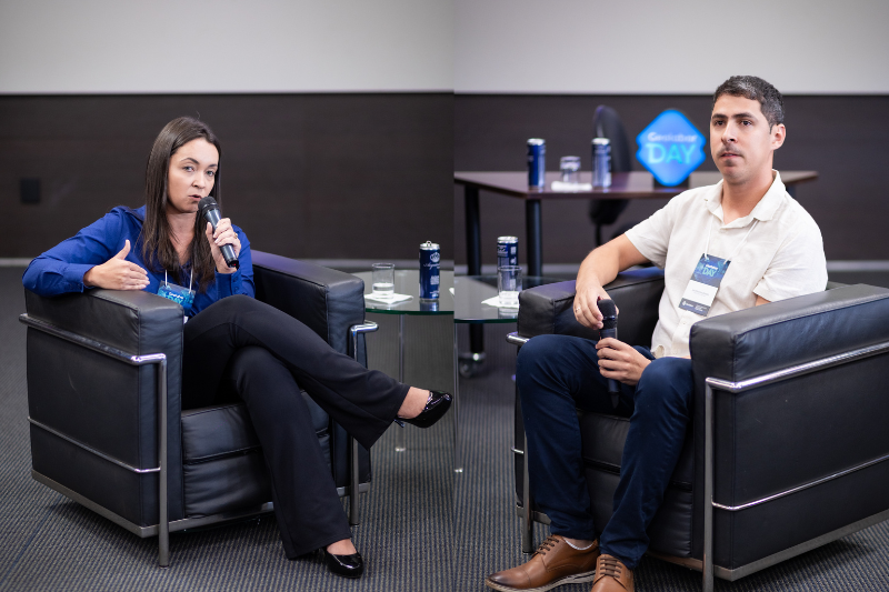 Professora da UFOP, Tatiana Barreto, e o engenheiro geotécnico, Anderson Azevedo